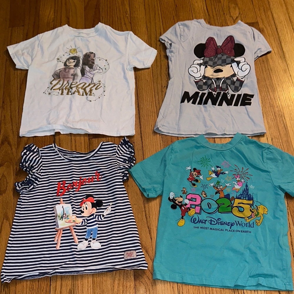 Disney Kids Short Sleeve Tees - White, Gray, Blue